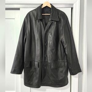 Roundtree & Yorke Leather Coat Mens Large